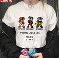 Press Start Game Young Justice Go Unisex T-shirt