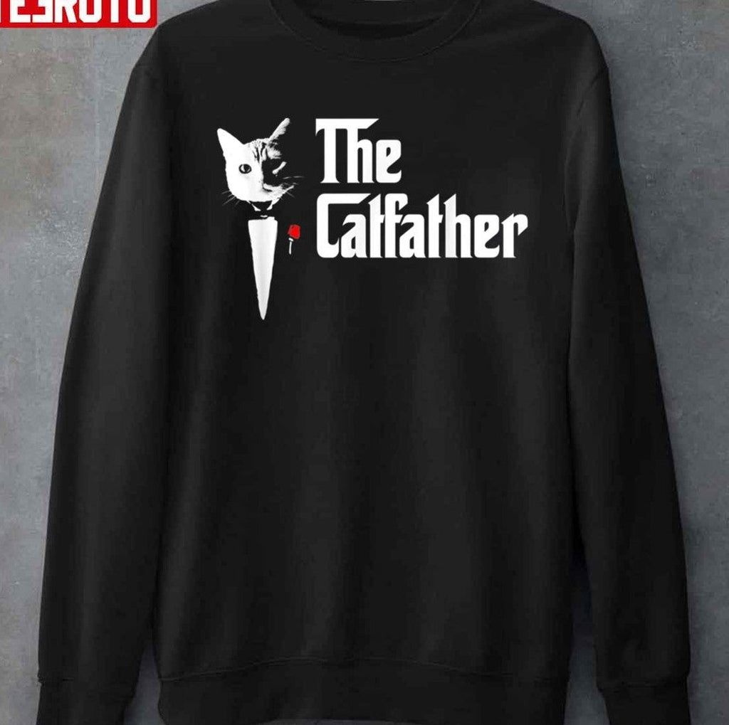 The Catfather Father Of Cats Funny Cat Dad Unisex T-Shirt