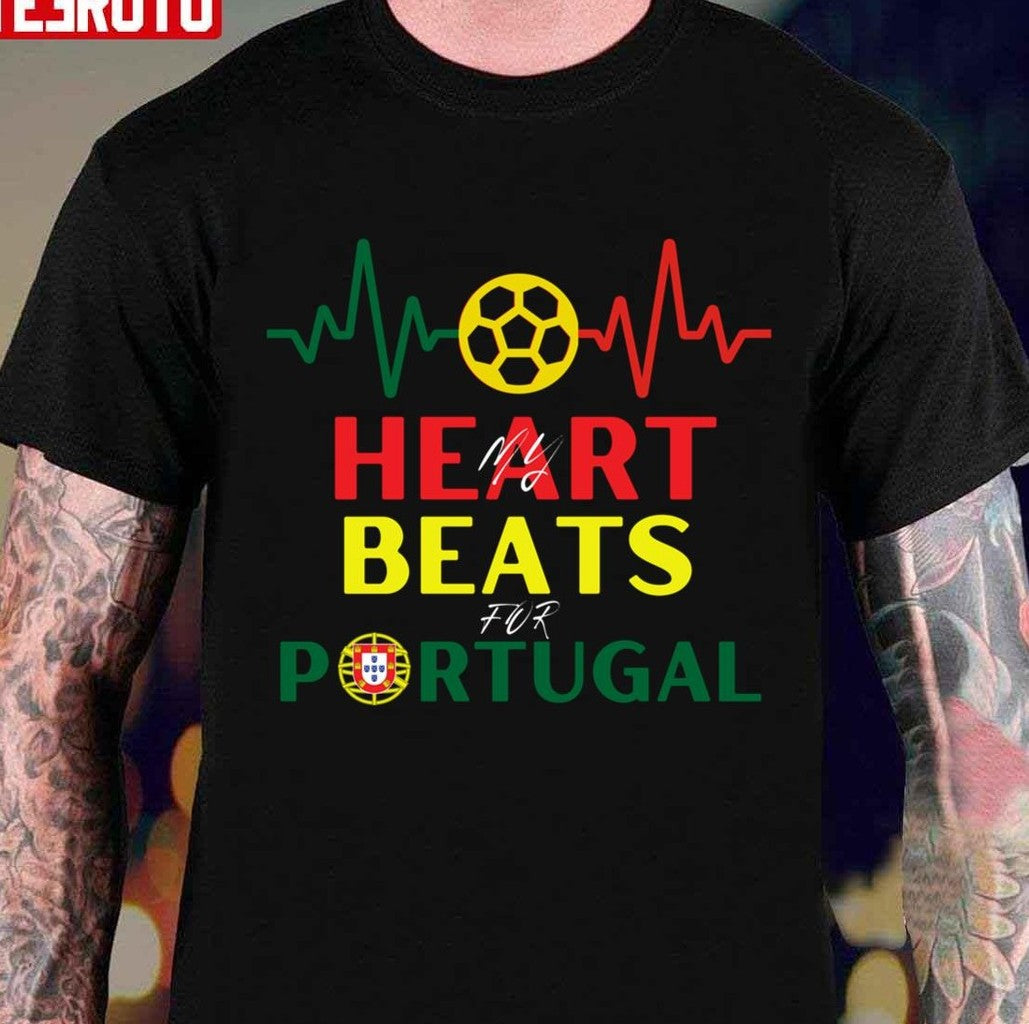 My Heart Beats For Potugal Unisex T-Shirt