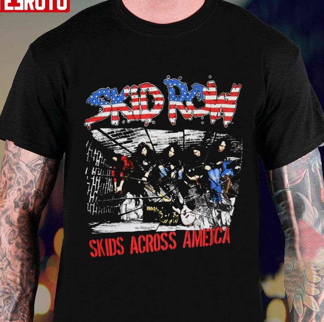 Skids Across America Skid Row Band Unisex T-Shirt