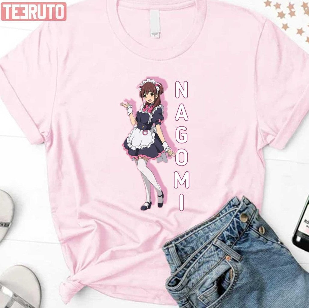 Nagomi Wahira Akiba Maid War Pink Silhouette Art Unisex Sweatshirt