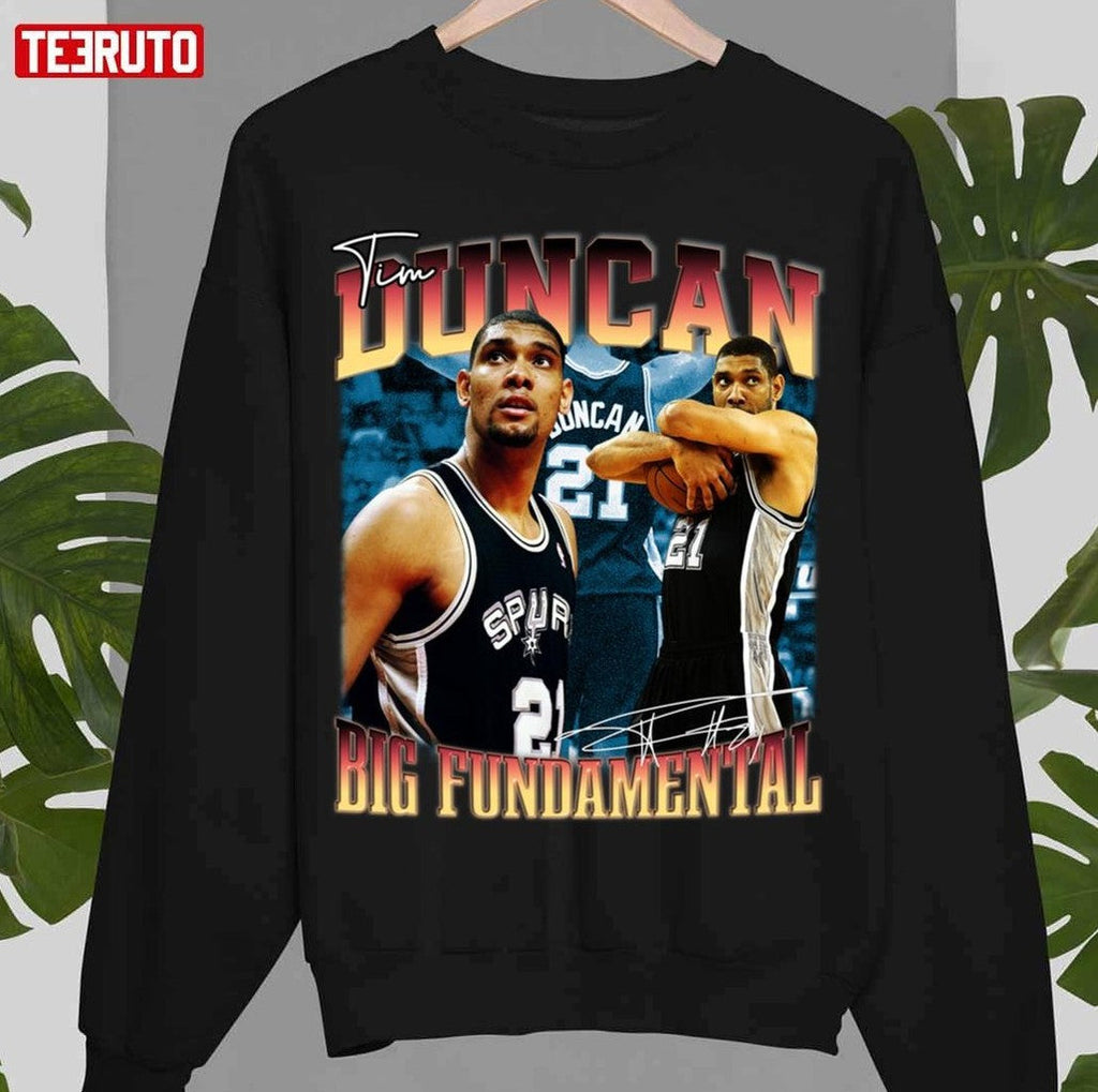 The Big Fundamental Basketball Legend Signature Tim Duncan Unisex T-Shirt