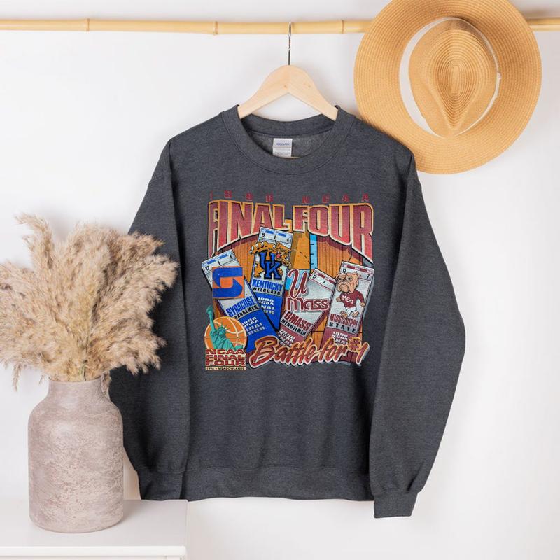 Vintage NCAA 1996 Final Four Sweatshirt Casual Classic Clothing Cotton Menswear Top Athletic Short Sleeve Tee Tshirt