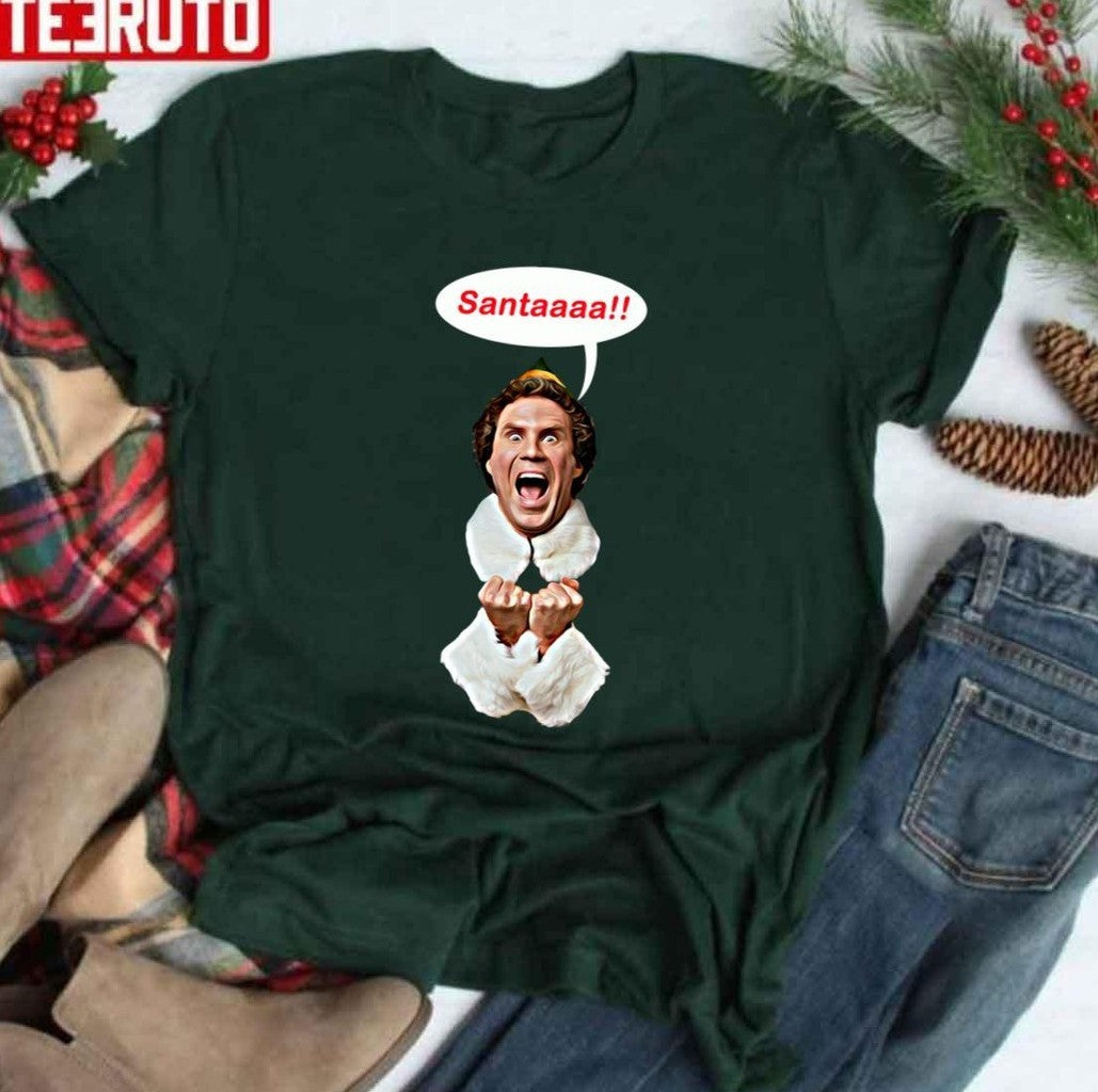 Santaaa Elf Calling Santa Merry Christmas Unisex Sweatshirt