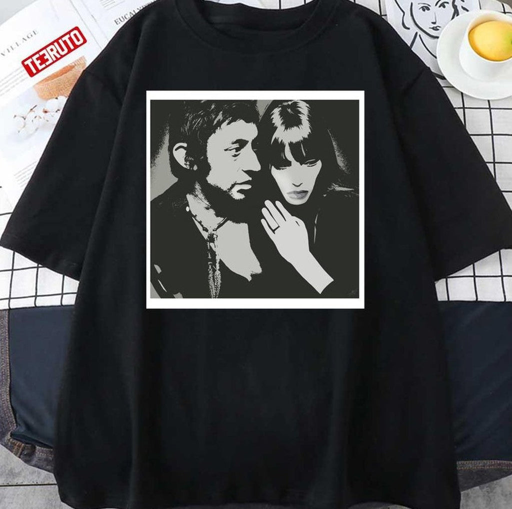 Serge Gainsbourg &amp; Jane Birkin Black And White Unisex T-Shirt