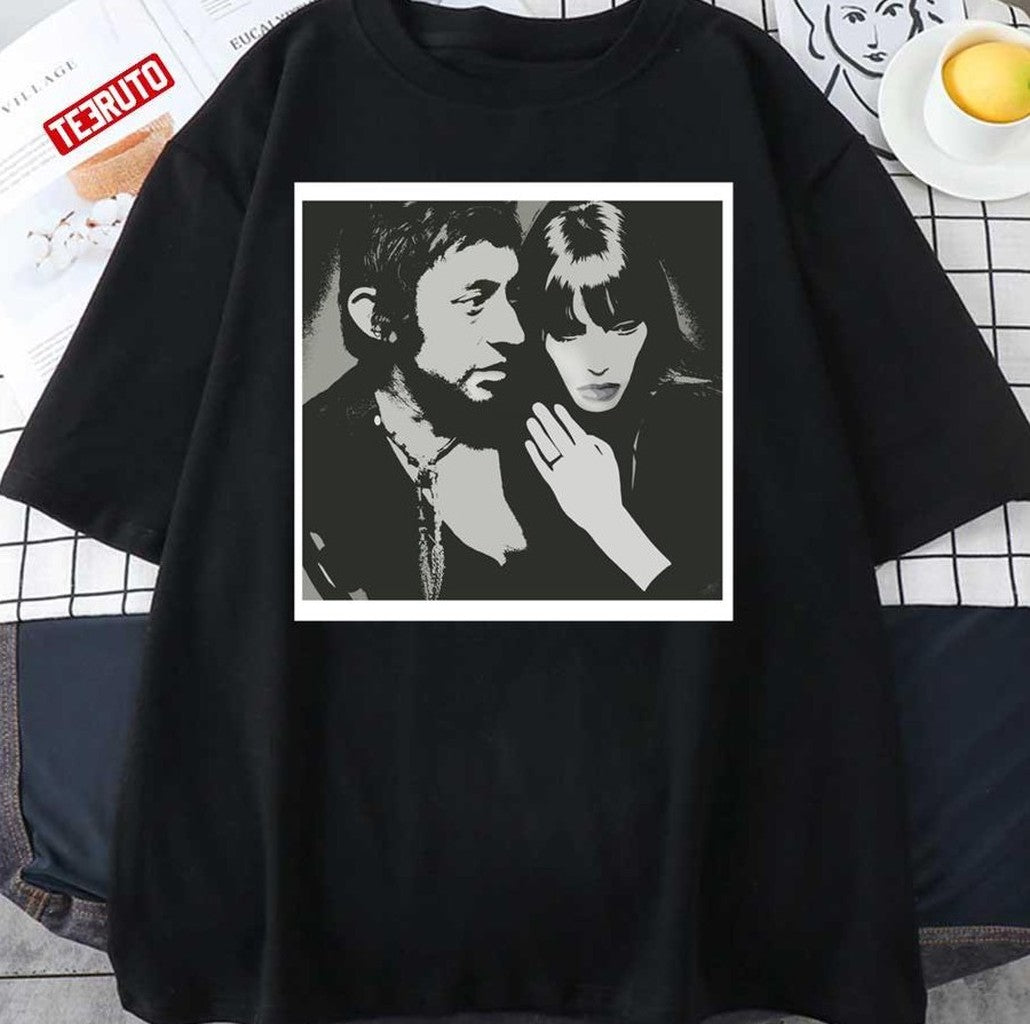 Serge Gainsbourg &amp; Jane Birkin Black And White Unisex T-Shirt