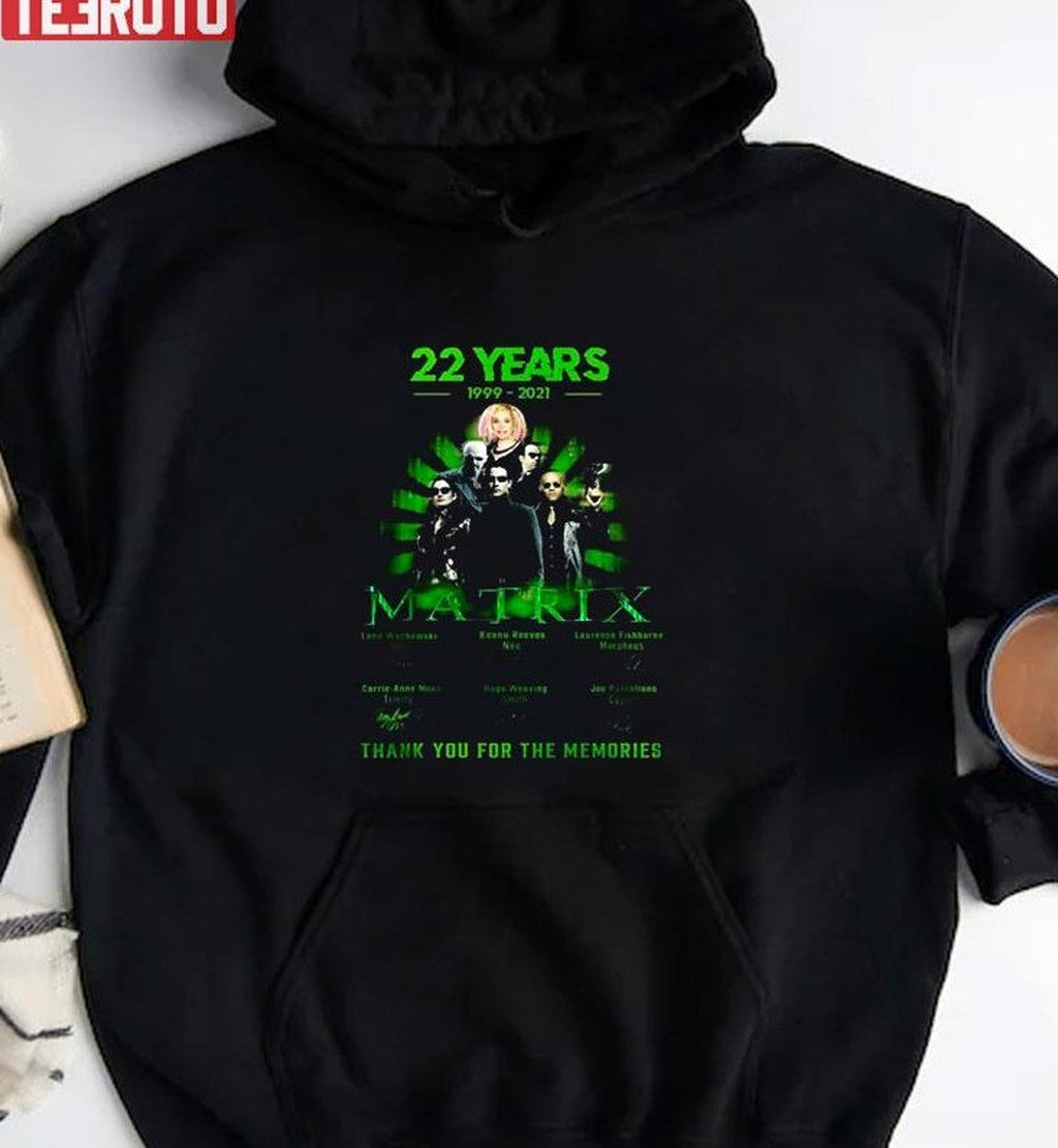 22 Years 1999 2021 Matrix Signatures Thank You For The Memories Unisex T-Shirt