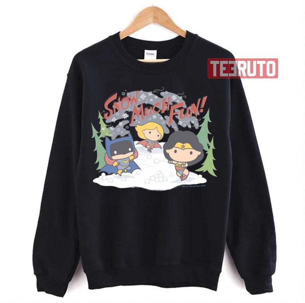 Snowball Fight Justice League Chibi Unisex T-Shirt
