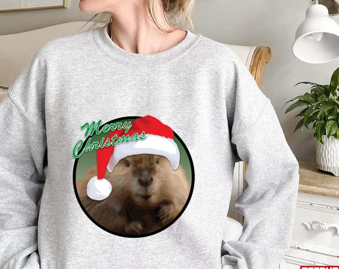 Beaver Christmas Unisex Sweatshirt