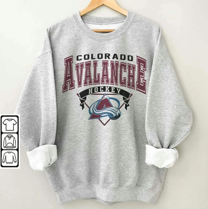 Colorado Vintage 90s Sweatshirt, Crewneck, Avalanche Jersey Hockey Retro Gift For Christmas Unisex Shirt, Hoodie, Sweatshirt