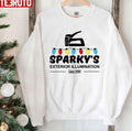 Sparky's Exterior Illumination Christmas Lights Unisex Sweatshirt
