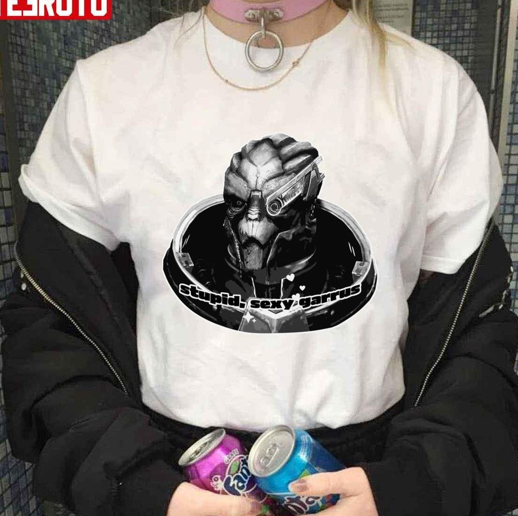Stupid Sexy Garrus Rpg Gaming Gamer Husbando Shakarian Alien Mass Effect Space Sci Fi Unisex Hoodie