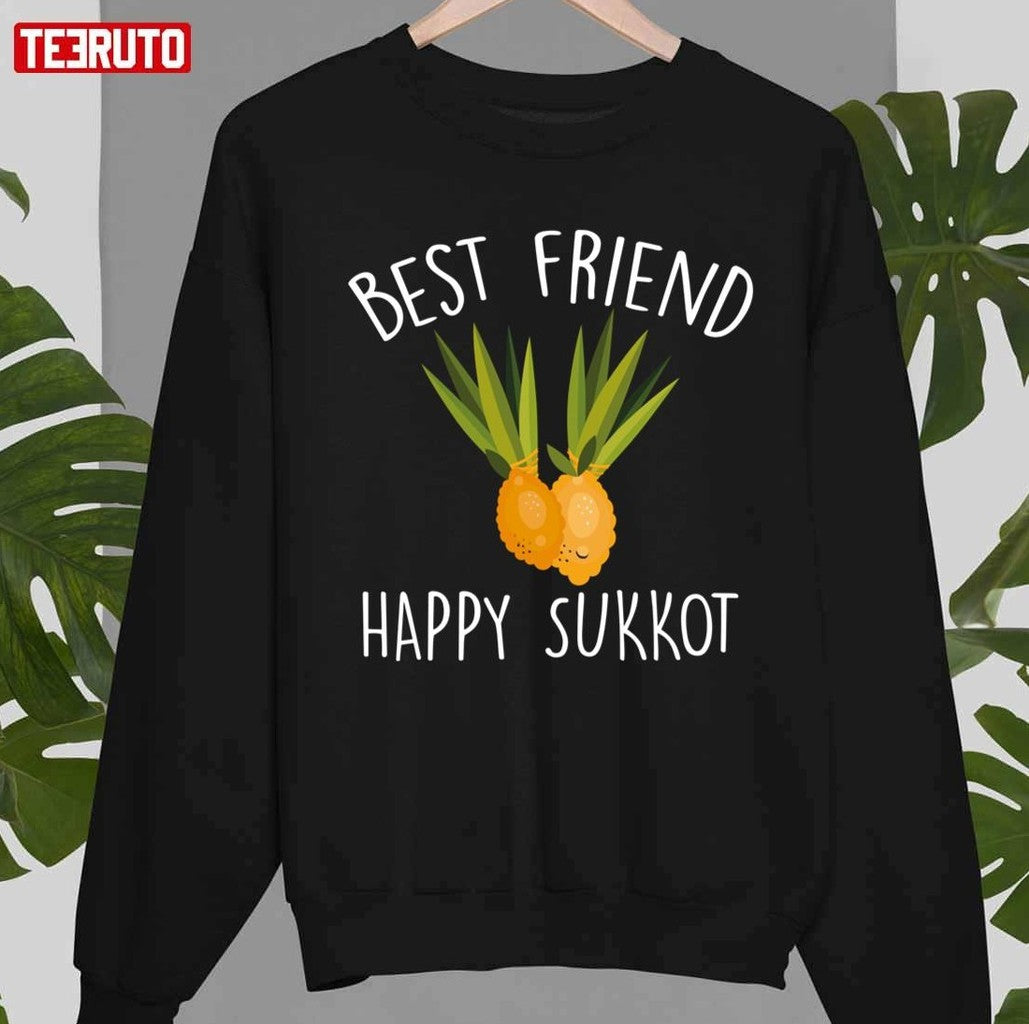Best Friend Sukkot Day Lulav Palm Tree Jewish Funny Unisex T-shirt