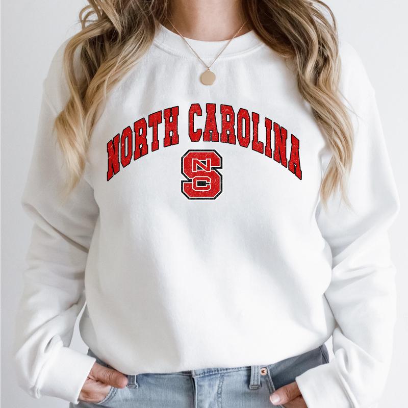 NC State Wolfpack Vintage Football NCAA Trendy Sweatshirt, North Carolina State University Unisex Football NCAA Shirt, Gift For Men, Gift For Girls, C