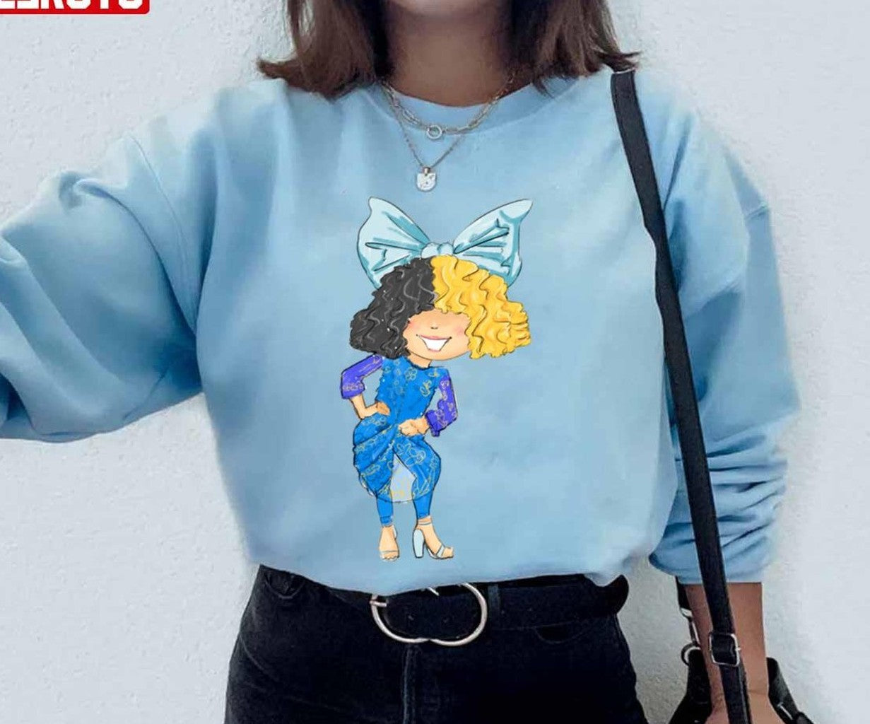 Sia In Blue Chibi Design Unisex Sweatshirt