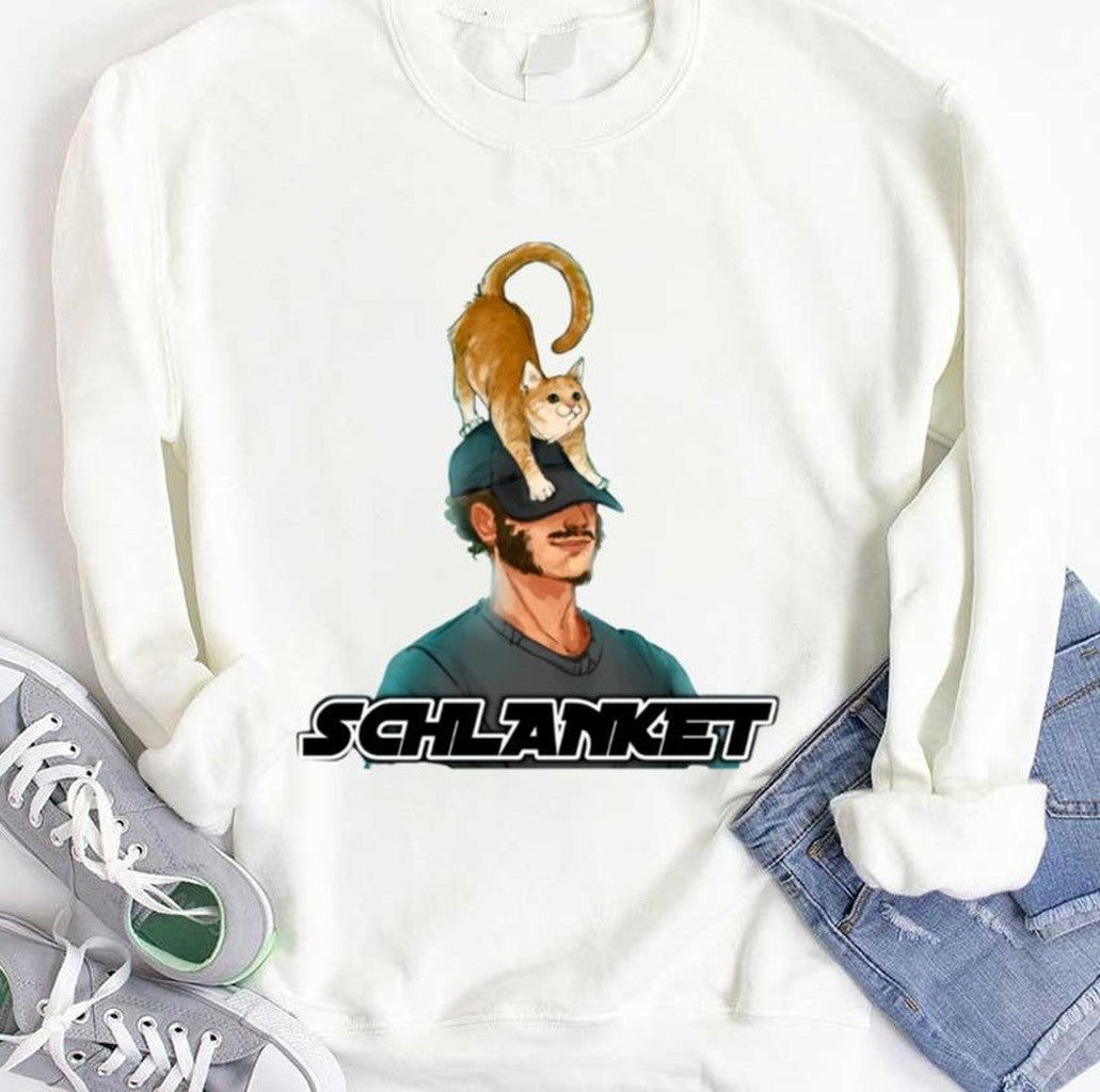 Schlanket Cat And Boy Unisex T-shirt