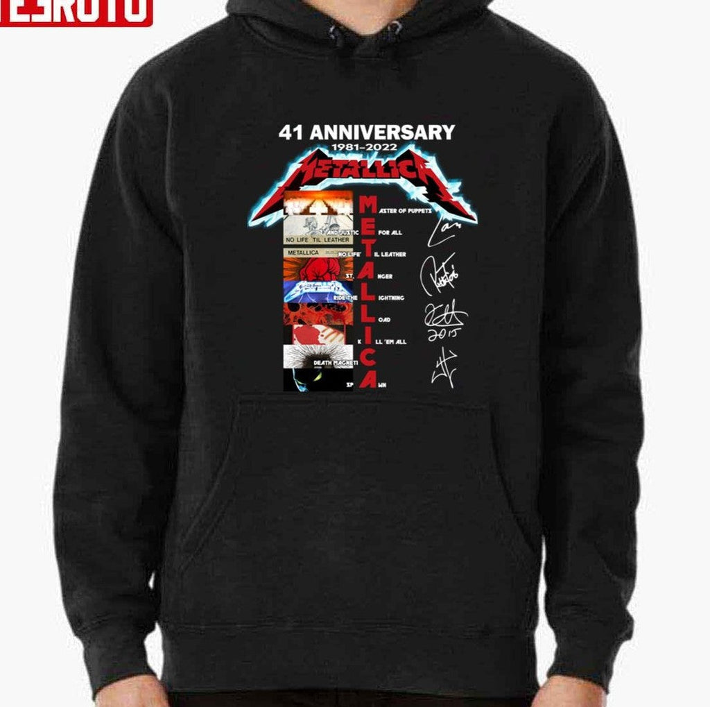41 Anniversary Metalica Band 1981 2022 Signatures Unisex T-Shirt