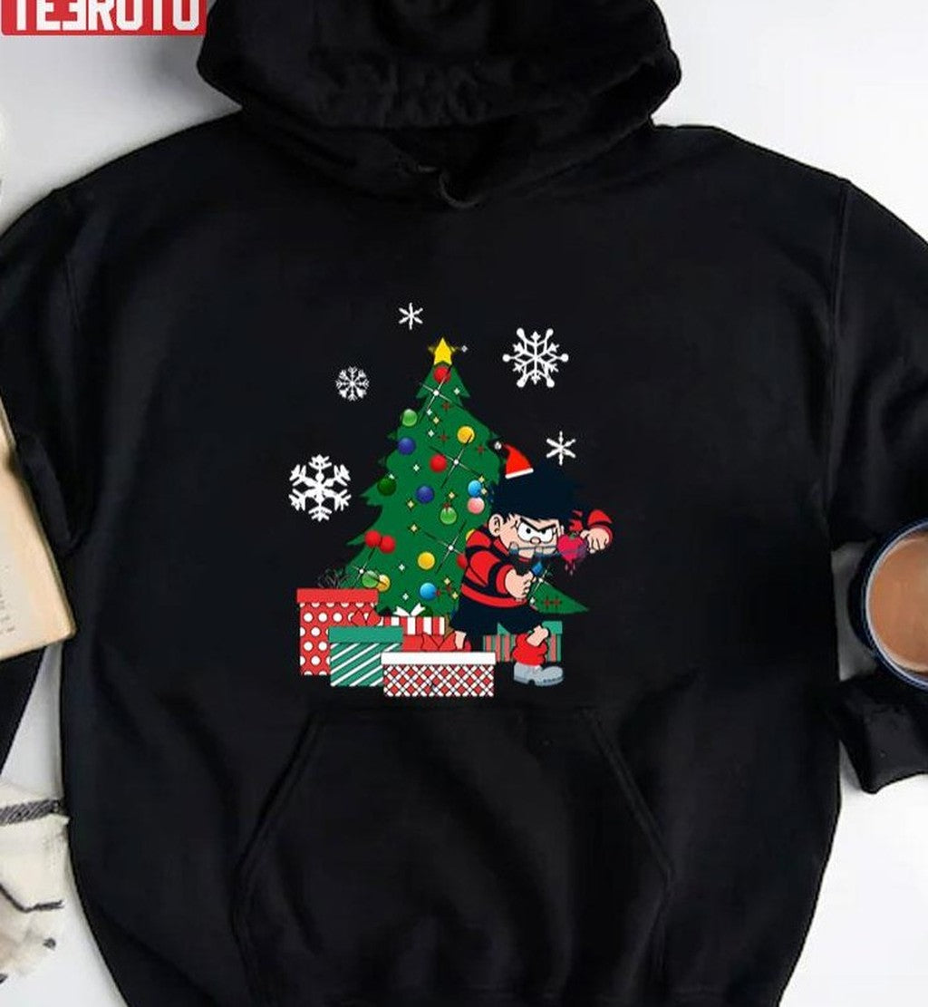 Best Dennis The Menace Around The Christmas Tree Dennis the Menace Unisex Sweatshirt