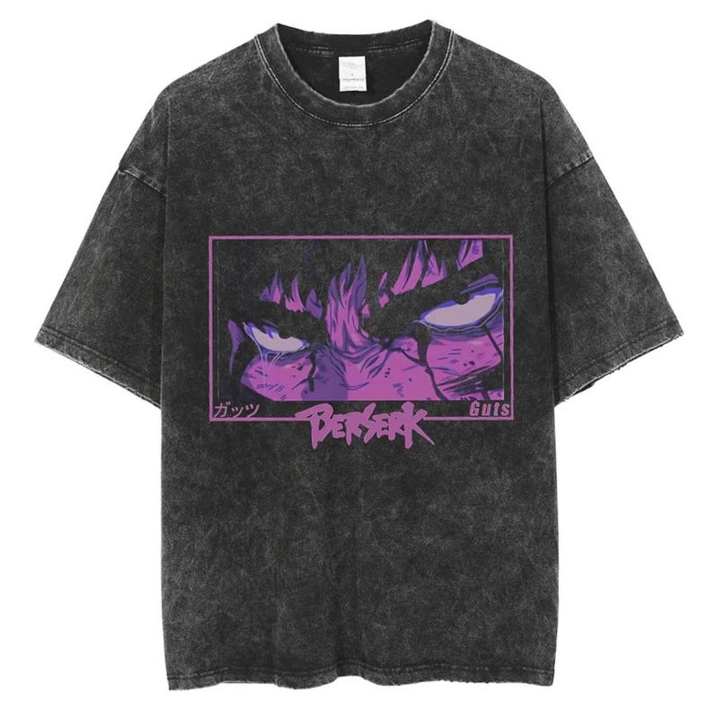 Guts Anime T-Shirt, Workout T-Shirt, Gym T-Shirt, Pump Cover, Gift for Him, Fitness Gift, Weightlifting T-Shirt, Manga Oversized Vintage Menswear Top Underwear Tshirt