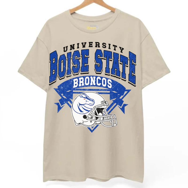 Boise State Broncos Vintage NCAA Sweatshirt, University Football Shirt, Classic Gift for Fans, Casual Wear, Unisex Cotton Comfortable Style, Sport