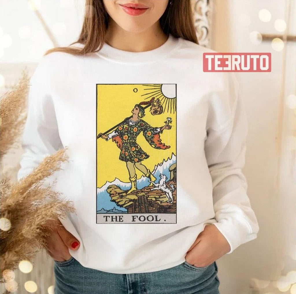 Rider Waite The Fool Tarot Card Unisex Sweatshirt
