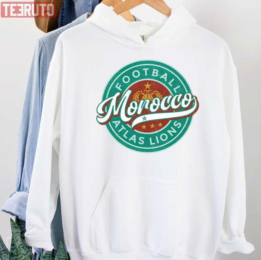 Soccer Badge Round Vintage Morocco Unisex Hoodie