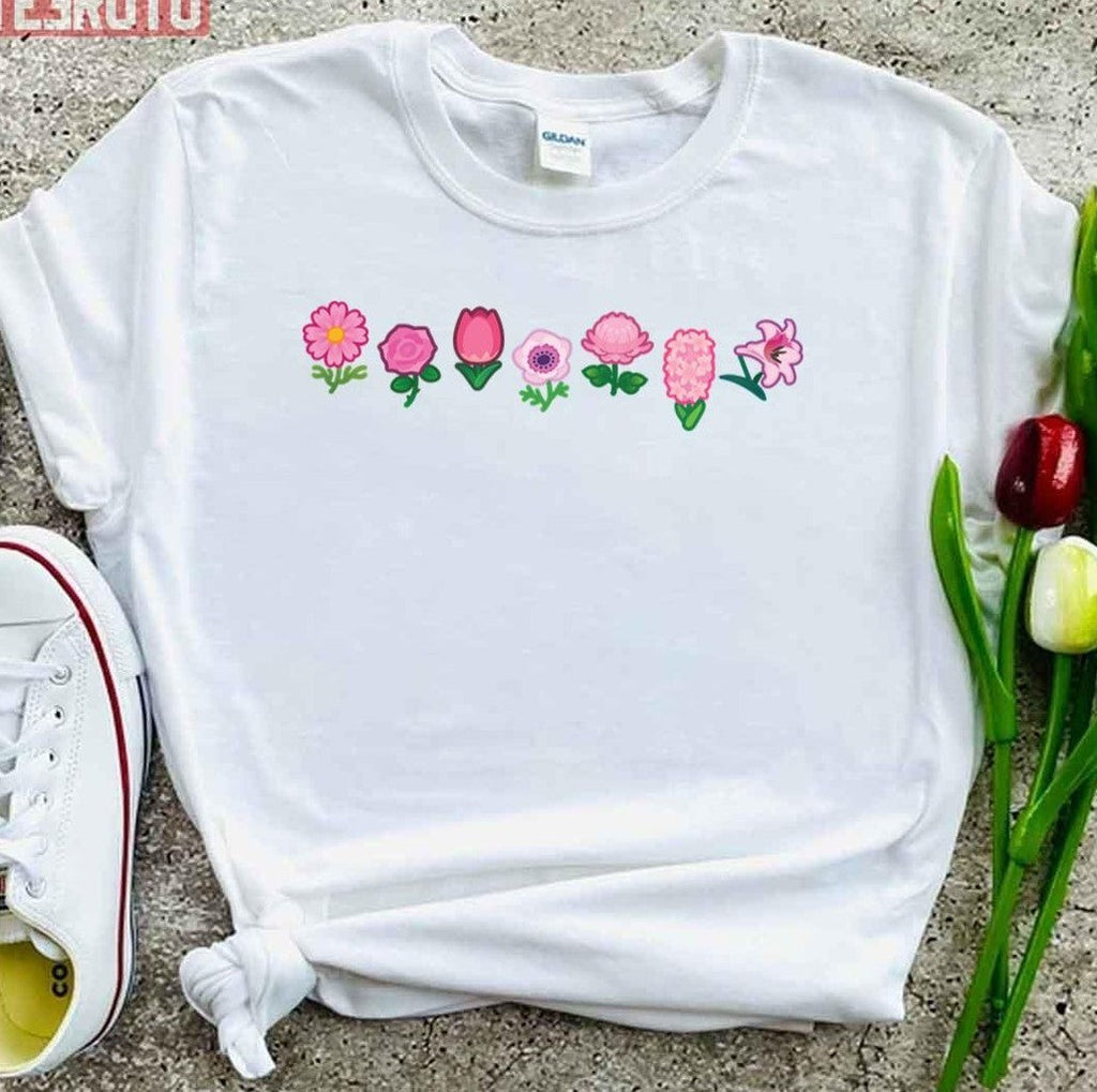 Pink Flower Power Animal Crossing Unisex T-Shirt
