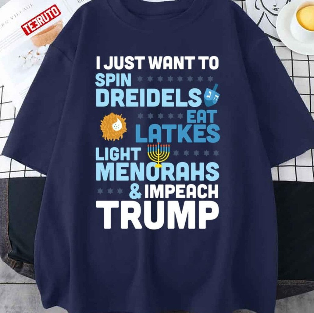 Political Hanukkah Impeach Trump For Chanukah Unisex Sweatshirt