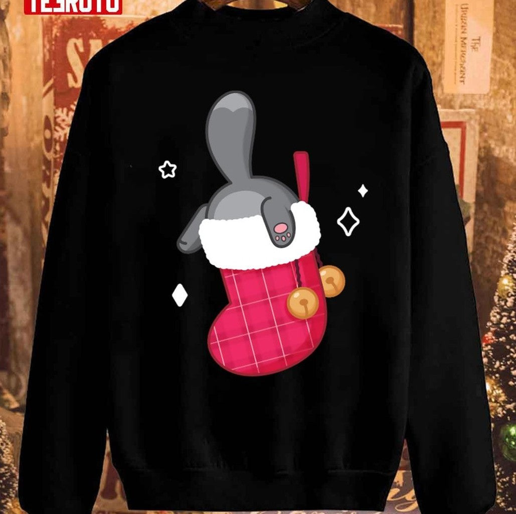 Stocking Cat Christmas Unisex Sweatshirt