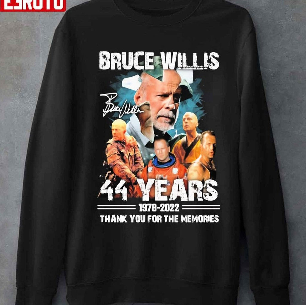 The Actor Brice Willis 44 Years Signature Thank You For The Memories Unisex T-shirt