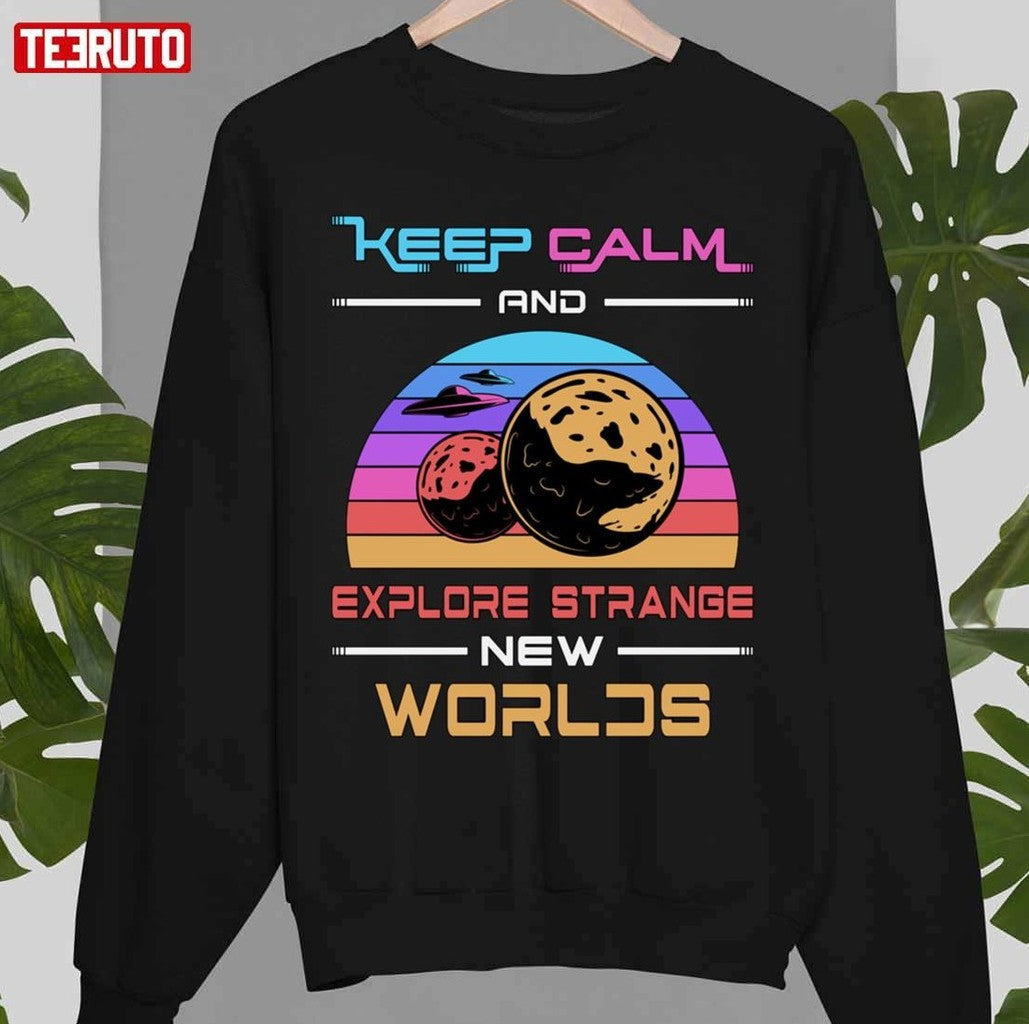 Science Fiction Day Space Keep Calm Stars T-Shirt