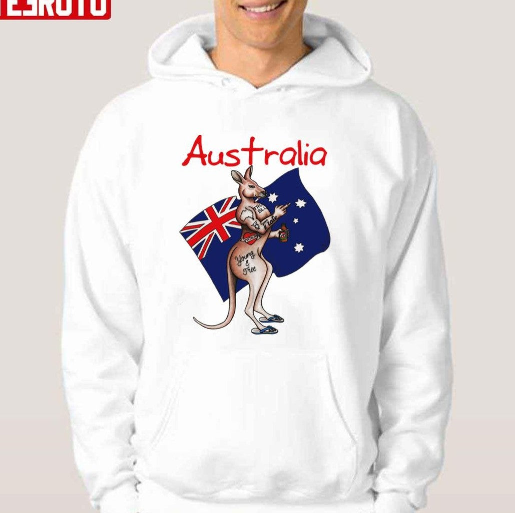 Australia Flag Kangaroo Unisex T-Shirt
