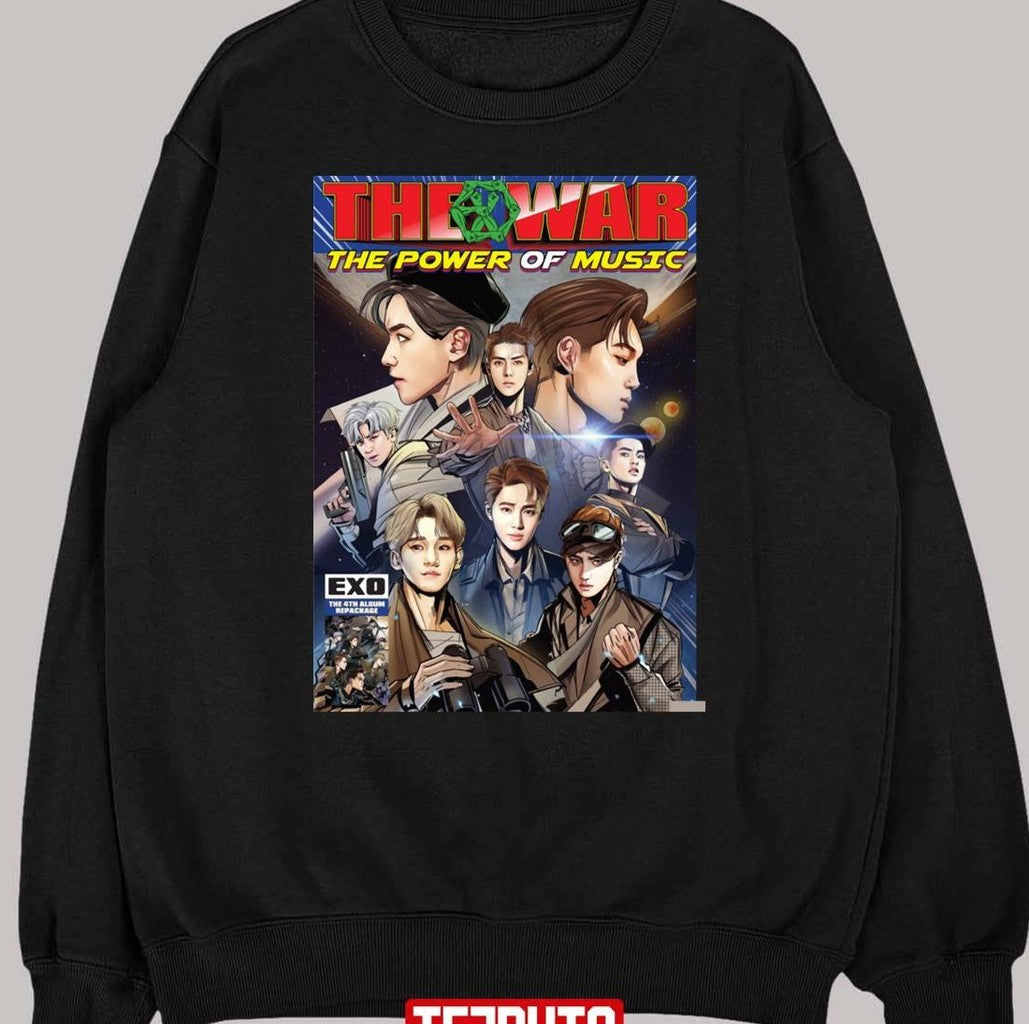 Power Cartoon Art Exo Kpop Band Unisex T-Shirt