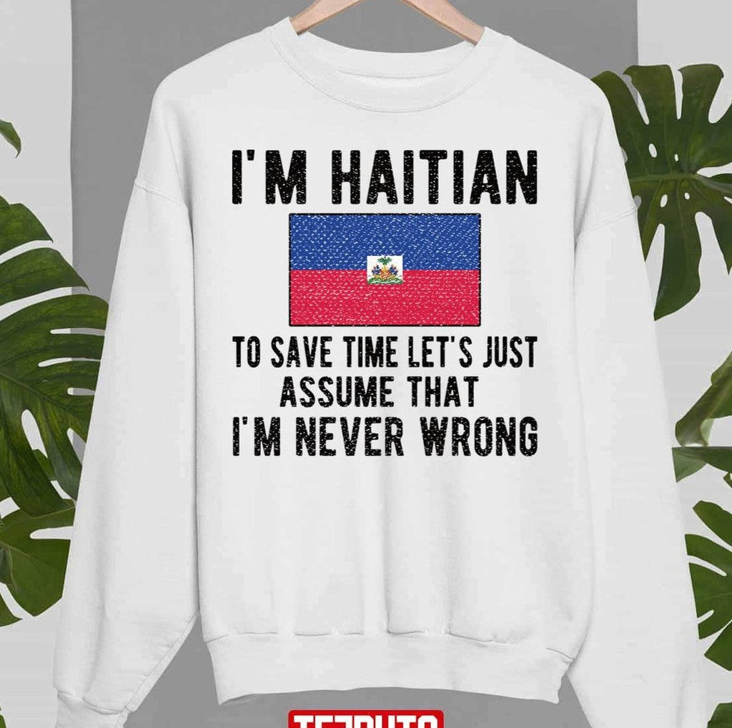 Proud Haitian Heritage Haiti Roots Haitian Flag Unisex T-Shirt