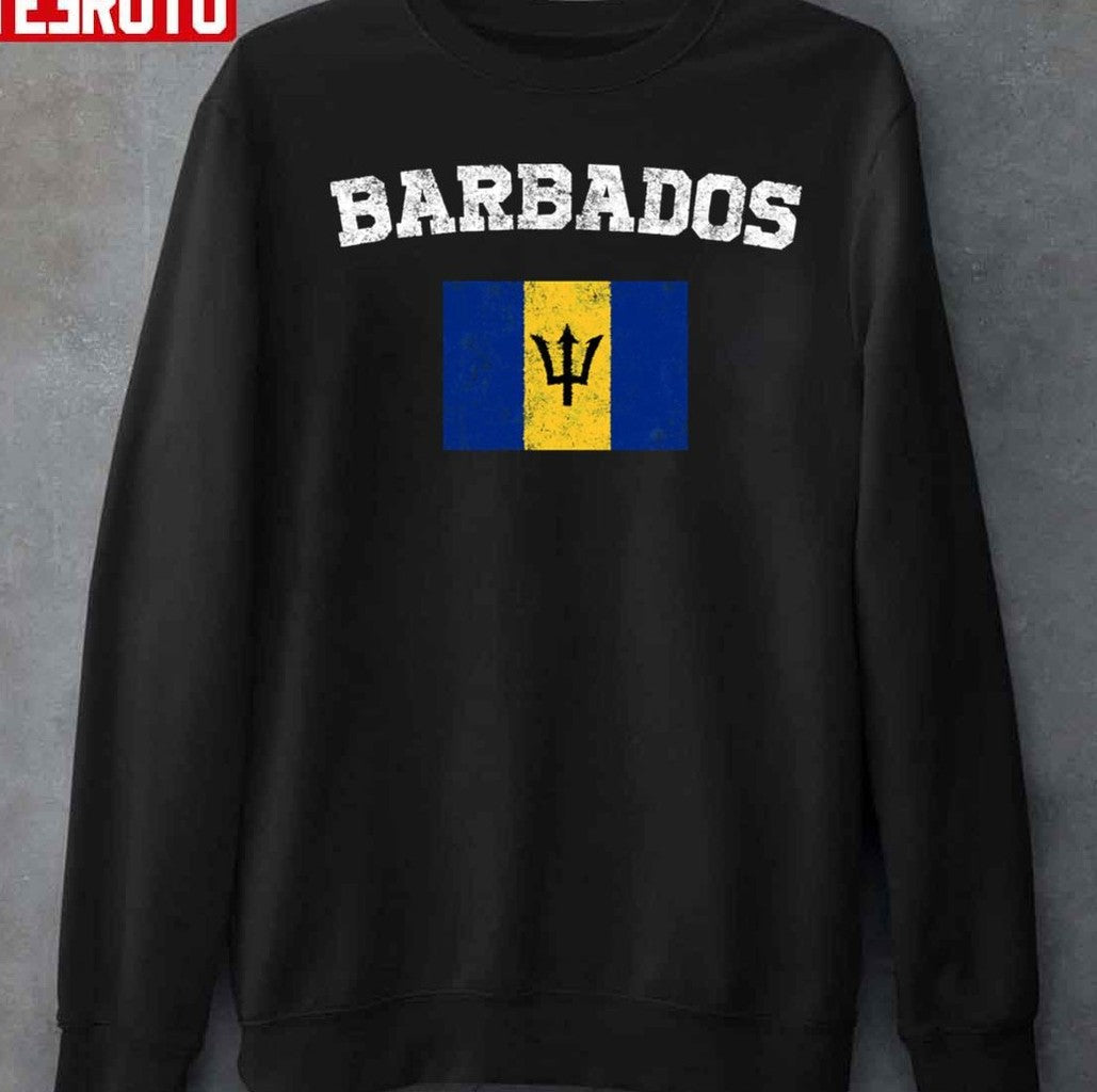 Barbadian Flag Vintage Barbados Unisex Sweatshirt