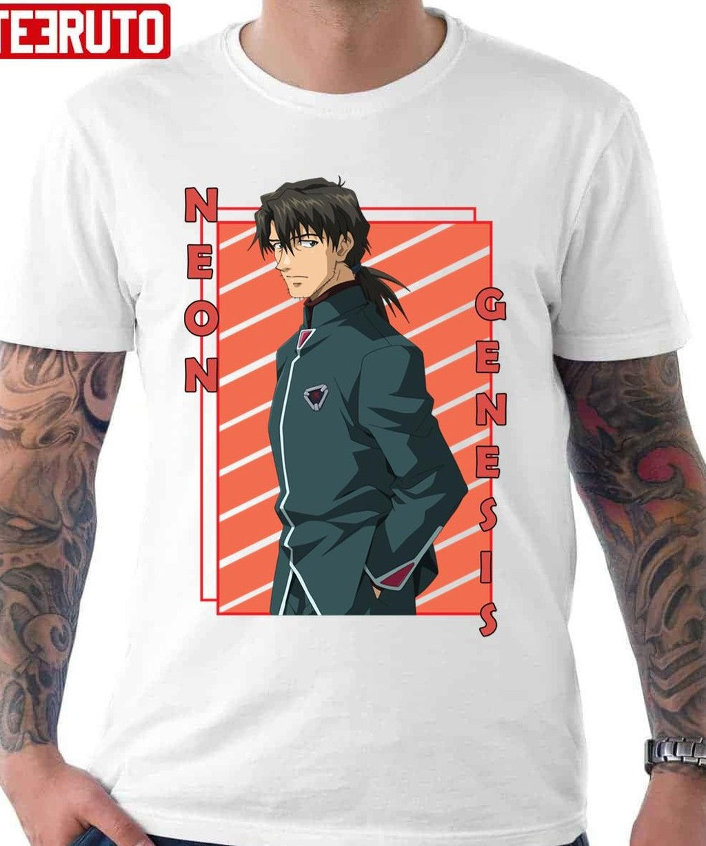 Ryoji Kaji Neon Genesis Evangelion Graphic Design Unisex Hoodie