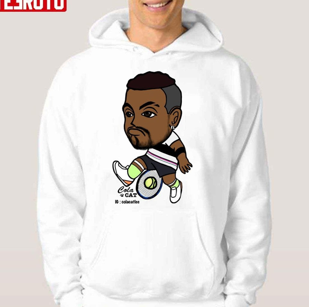 Tennis Cute Chibi Cola Cat Nick Kyrgios Unisex T-Shirt