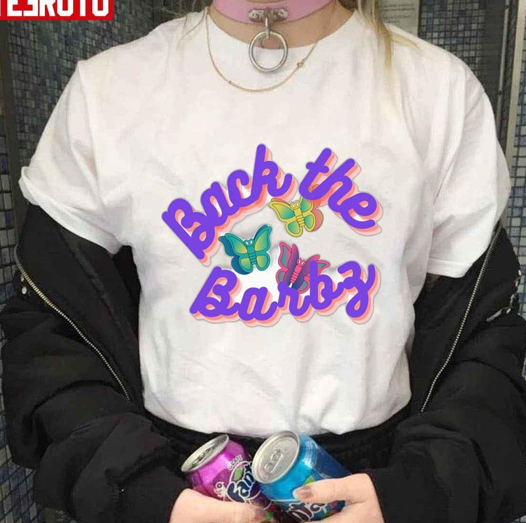 Back The Barbz Nicki Minaj With Butterflies Design Unisex T-Shirt
