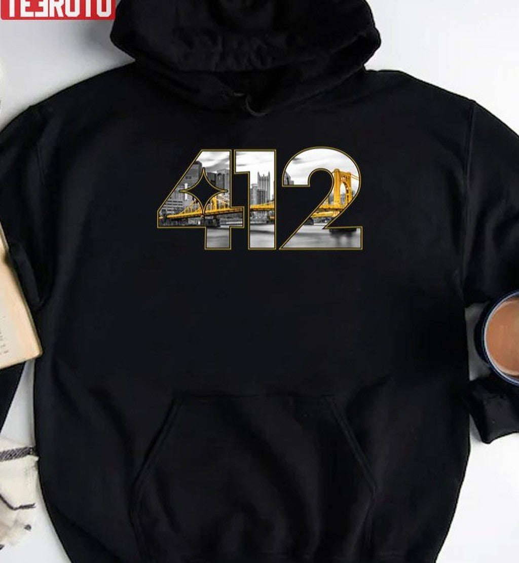 412 Pittsburgh Skyline City Unisex T-Shirt