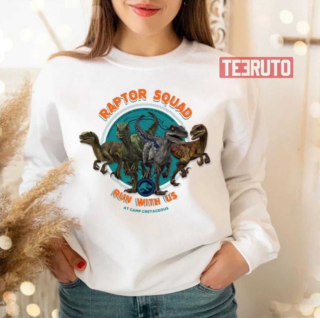 Raptor Squad Run With Us At Camp Cretaceous Unisex T-Shirt