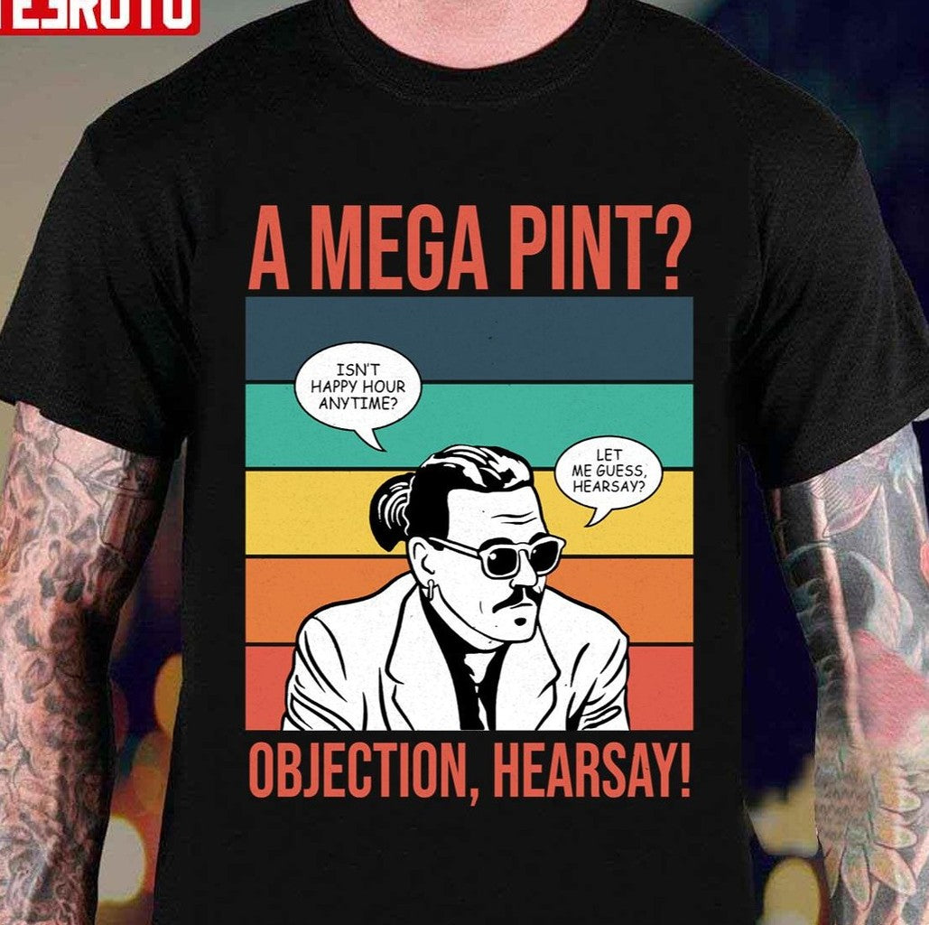 Objection Hearsay Mega Pint Johnny Depp Retro Unisex Sweatshirt