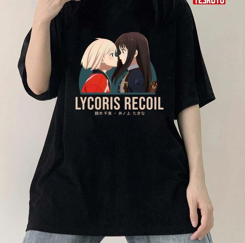 Anime Lycoris Recoil Main Duo Character Unisex T-shirt