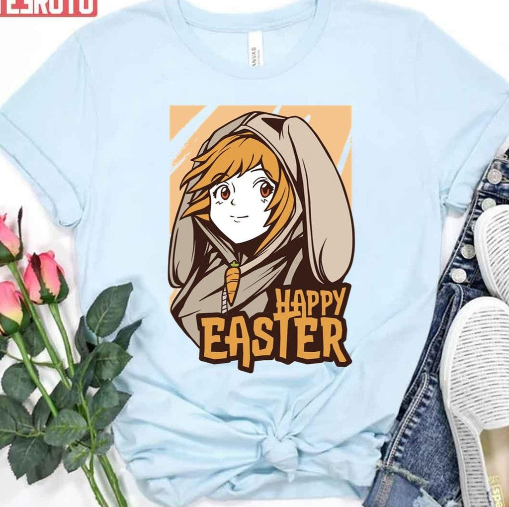 Anime Happy Easter Bunny Women T-Shirt