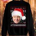 Attenbrrrrrr David Attenborough Christmas Pattern Unisex Sweatshirt