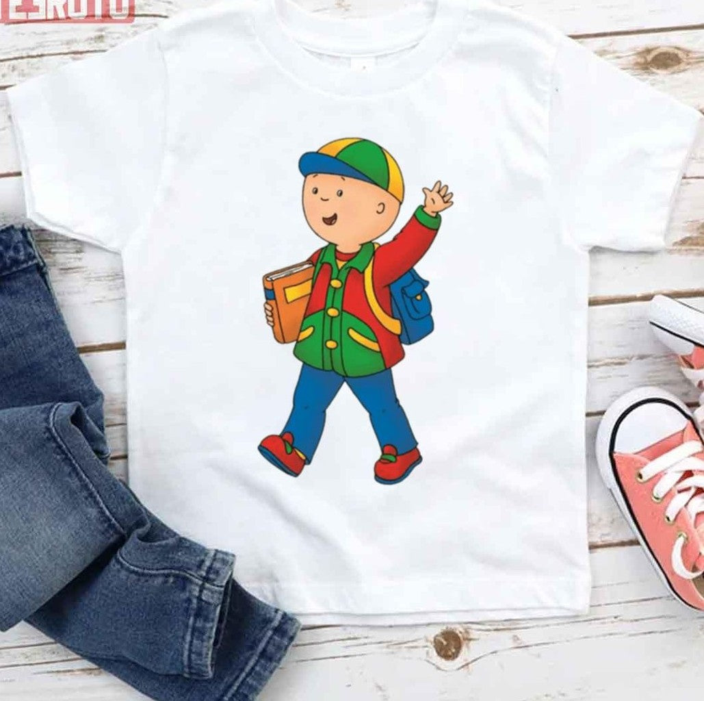 On His Way To School Caillou Unisex T-Shirt
