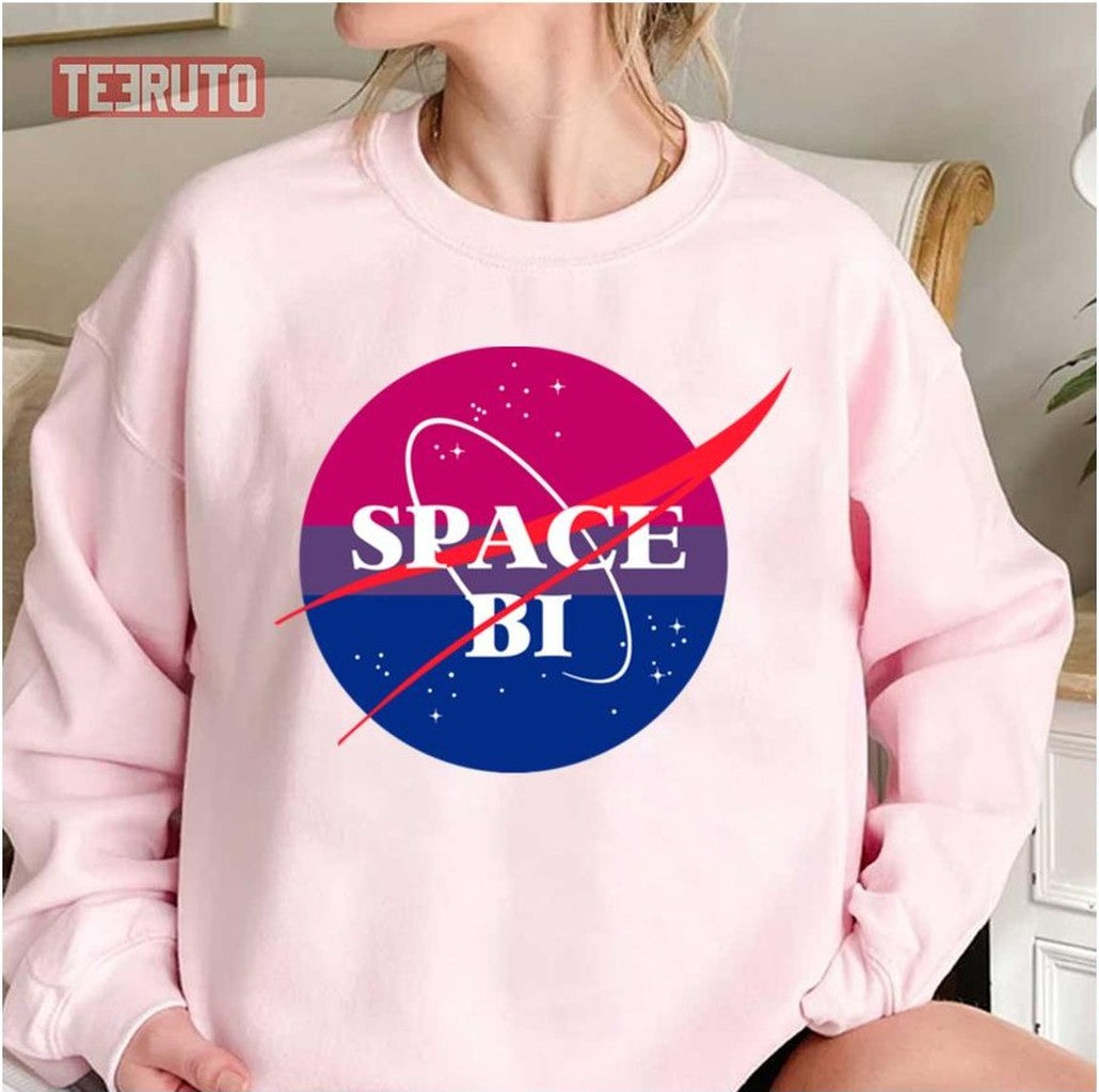 Space Bi Bisexual Outer Space Nasa Funny Unisex Sweatshirt