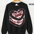 Satan Heart Gato Cake Pink Halloween Unisex Sweatshirt
