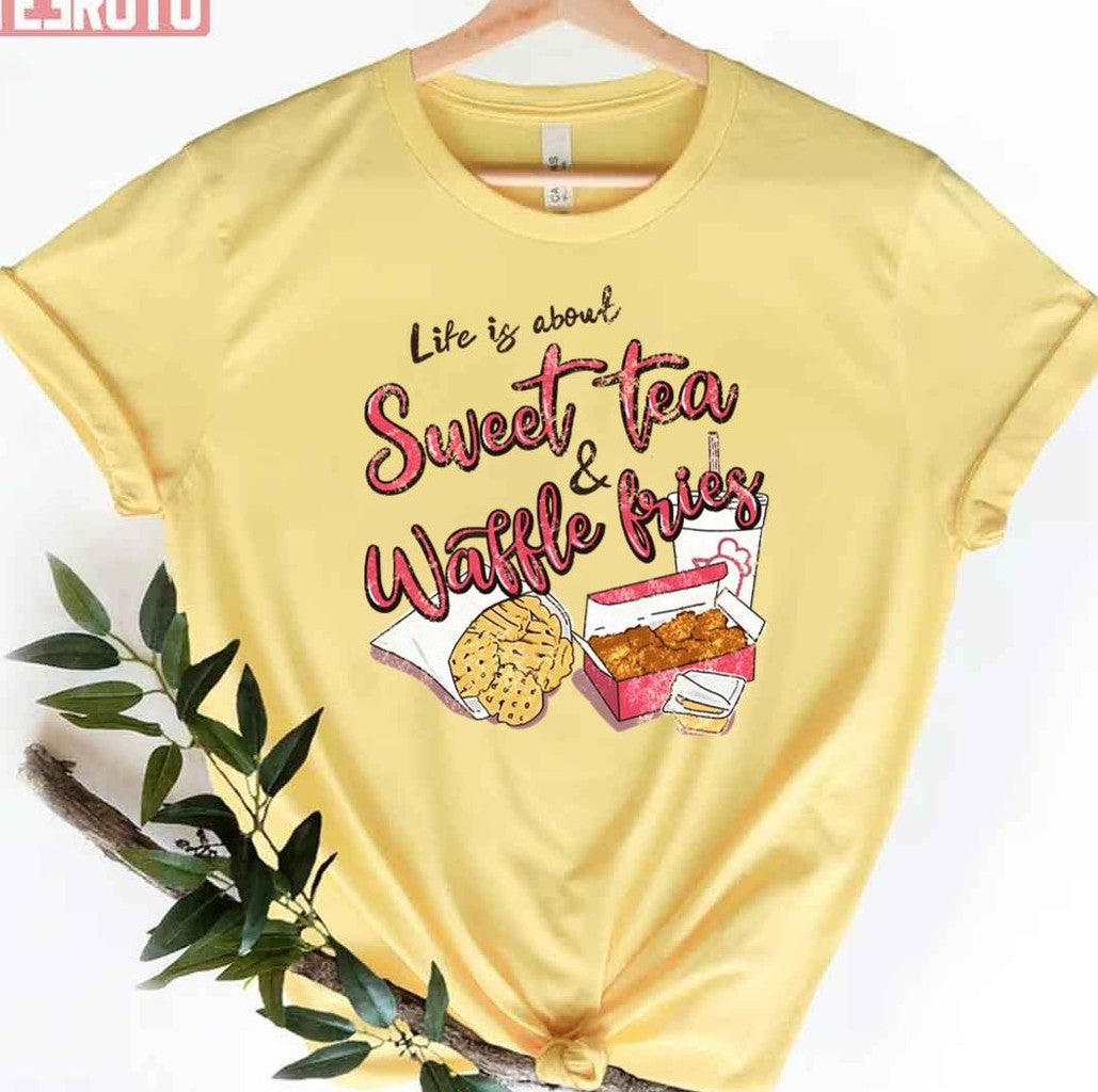 Best Chick Waffle And Sweet Tea Art Unisex T-Shirt