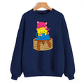 Pansexual Flag Kawaii Cats On Pancakes Lgbtq Pride Month Unisex Sweatshirt