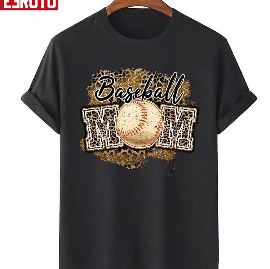 Baseball Mom Leopard Pattern Unisex Sweatshirt